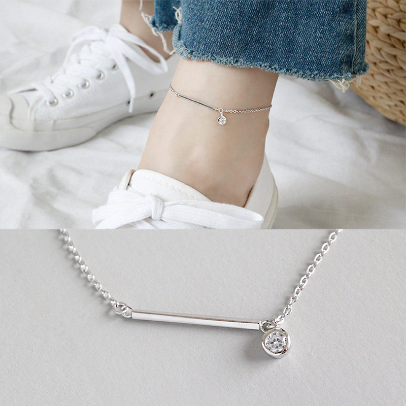 Bracelet de cheville Femme OTHER   en Argenterie - Ref 3103115 Image 1