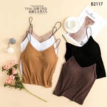 Autumn new fashion modal string Sling short vest in thin cup base shirt female youth underwear