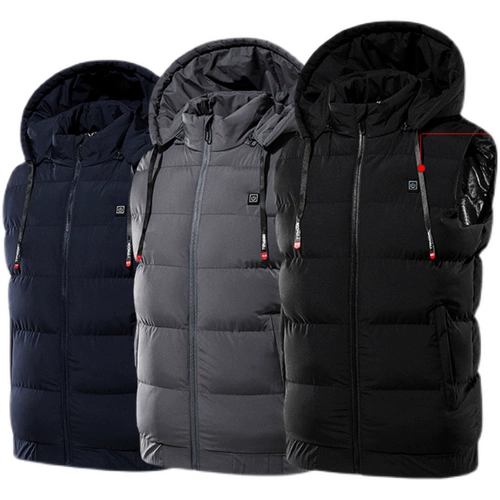 Электрический жилет мужская зимняя капюшона полная тепловая нагревательная одежда USB Зарядка умная мужская отопление жилета