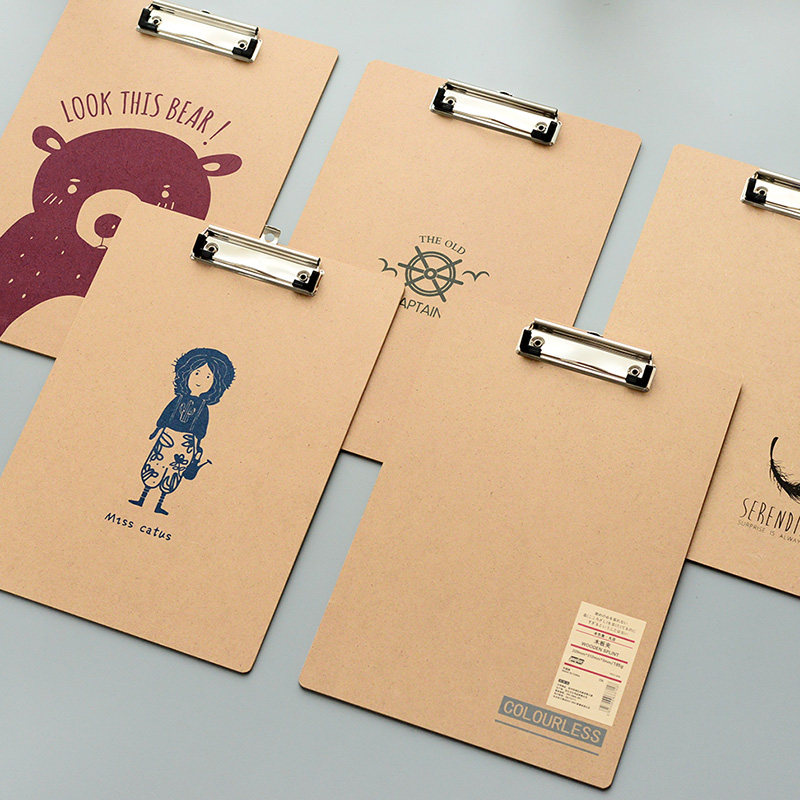 Youfan Korean stationery A4 folder wooden board clamp hard board student test paper clip drawing board clamp office powerful splint