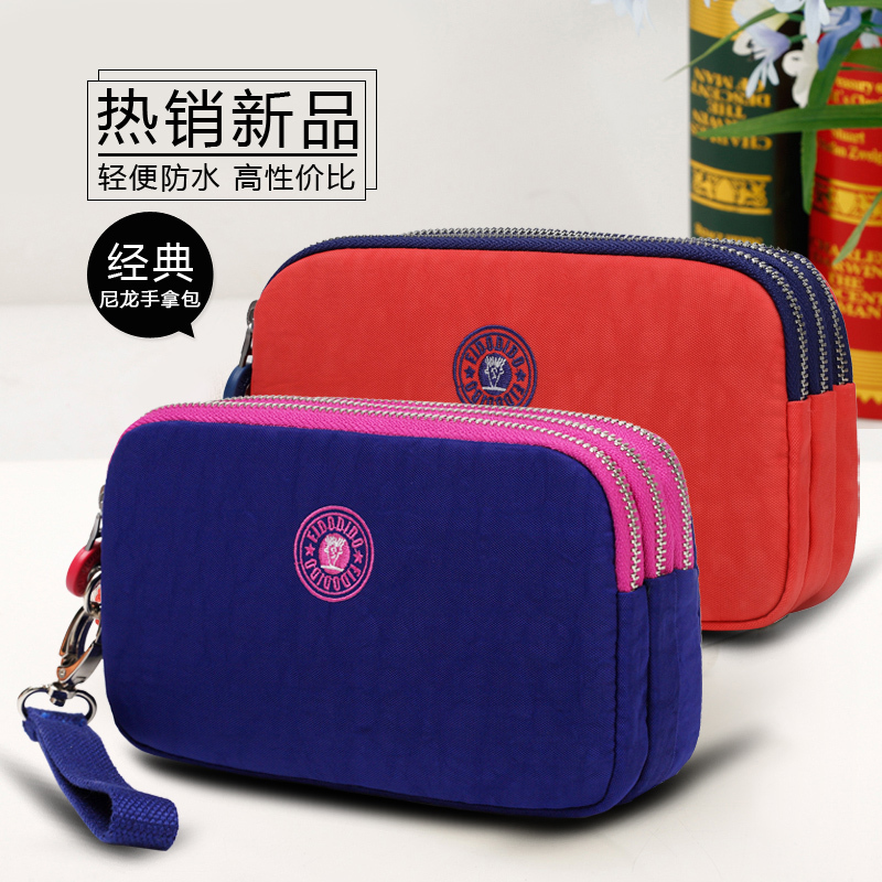 Fido Didu Handbag Clutch Bag for Women Canvas Coin Purse Ladies Oxford Cloth Small Bag Multi-Card Slot Clutch Bag Korean Style