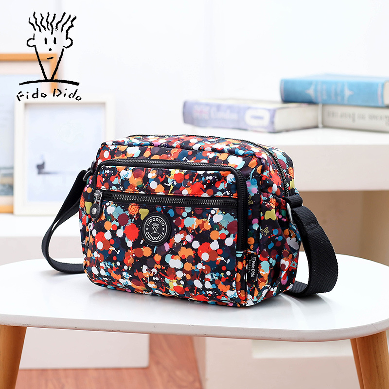 Fido Didu Shoulder Bag Canvas Bag Crossbody Bag for Women Mom Casual Small Bag Oxford Cloth Lightweight Large Capacity Women's Bag