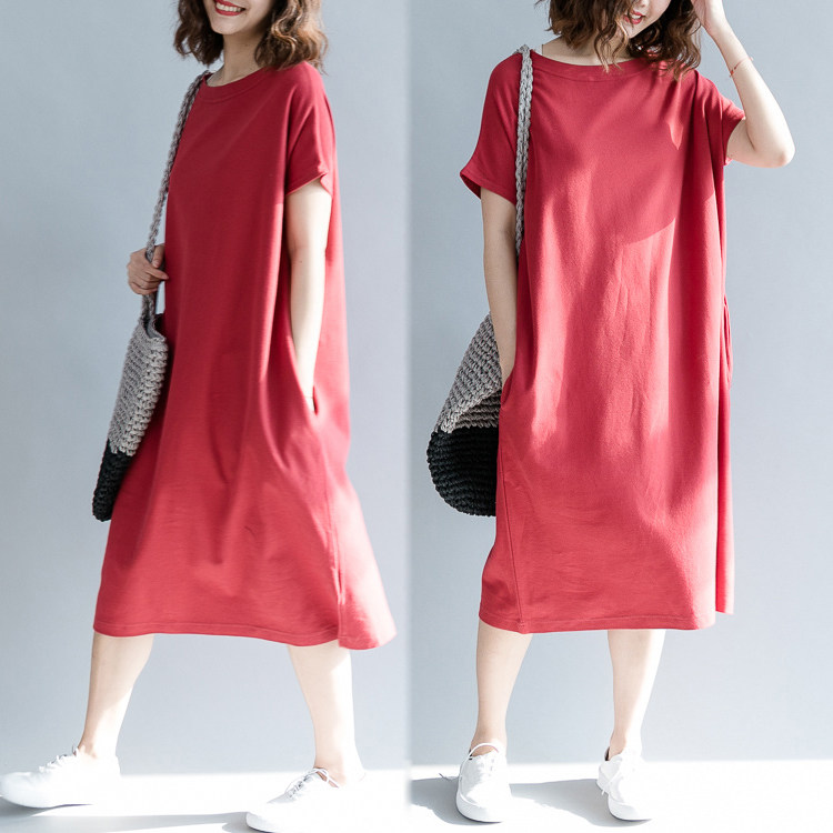 Buy Casual tshirt long skirt women's summer 2020 new loose plus size