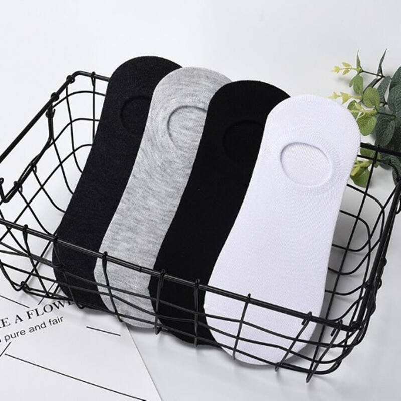 100 Double loaded disposable socks Men's invisible socks Short Sox Shallow Mouth Invisible Spring Summer Breathable Pure Black Cotton free of washing