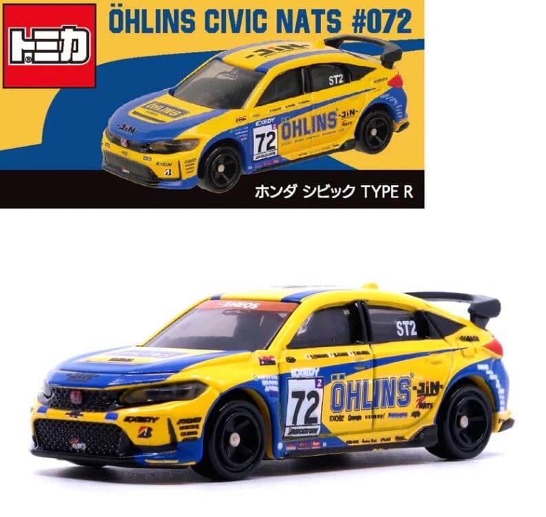 In-Stock Special Order Tomica Ohlins Civic Nats # 072 Honda Civic Type R