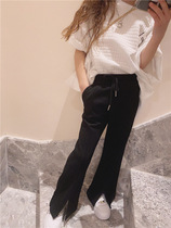 Break code seconds to kill ~ ~ outside wearing foreign air 2021 spring autumn new children CUHK Tong Micro Knitted Trousers Horn Pants