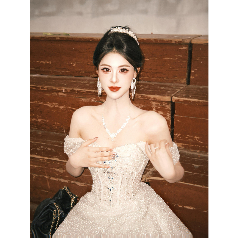 One-Shoulder Evening Dress for Students, Art Exams, Coming-Of-Age Ceremony, Birthday Banquet, High-End, Sweet, Elegant, Light Luxury, Niche, Host One-Shoulder Evening Dress for Students, Art Exams, Coming-Of-Age Ceremony, Birthday Banquet, High-End, Sweet, Elegant, Light Luxury, Niche, Host
