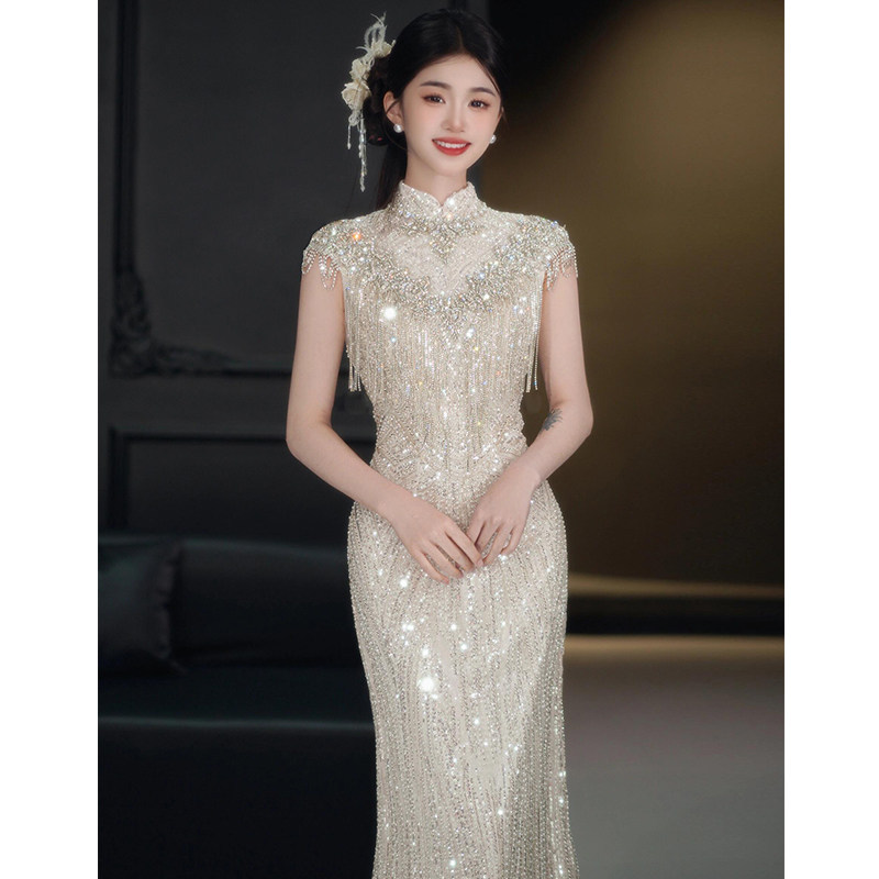 Evening Dress, Light Luxury, Niche, High-End, Student Day, Coming-Of-Age Ceremony, Host, Stunning Engagement Dress, Dressing Gown, Can Be Worn Daily