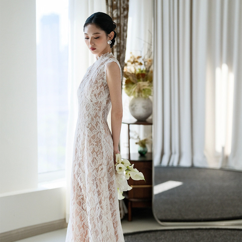 Wedding Dress, Vintage Sweet Forest Style Lace, Slimming, Simple, Lightweight, High-End Engagement Dress, Morning Gown, Going-Out Dress