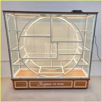 Birthday cake shop model display cabinet solid wood plate tempered glass cabinet cabinet pastry cabinet matching