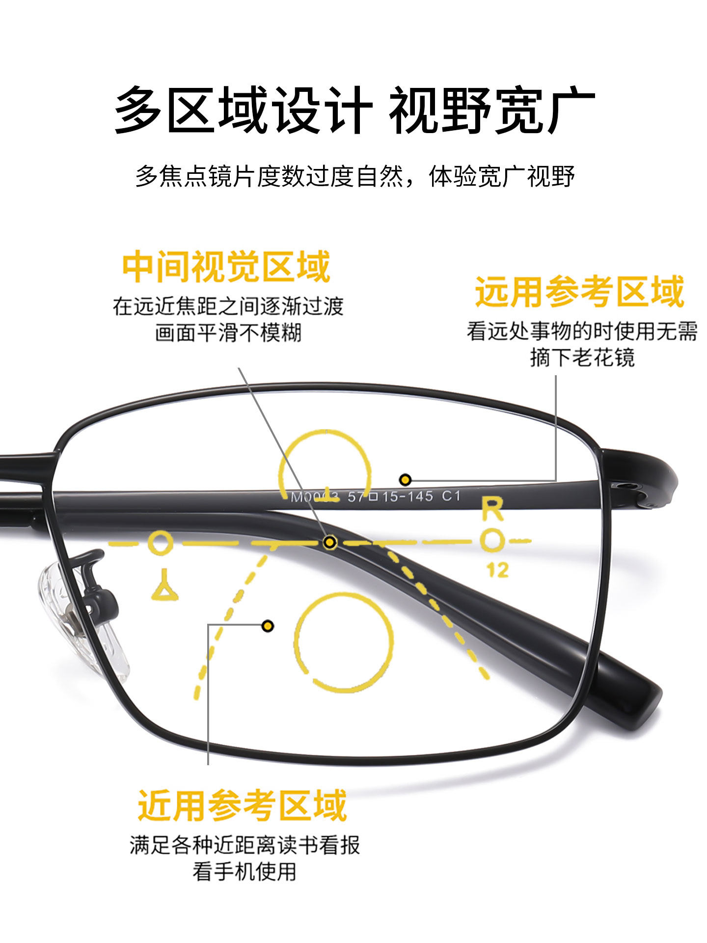 Pure Titanium Ultra-Light Reading Glasses for Men, High-Definition, Anti-Blue Light Reading Glasses for Middle-Aged and Elderly Men, Presbyopic Glasses for Men, Can Be Customized with Prescription
