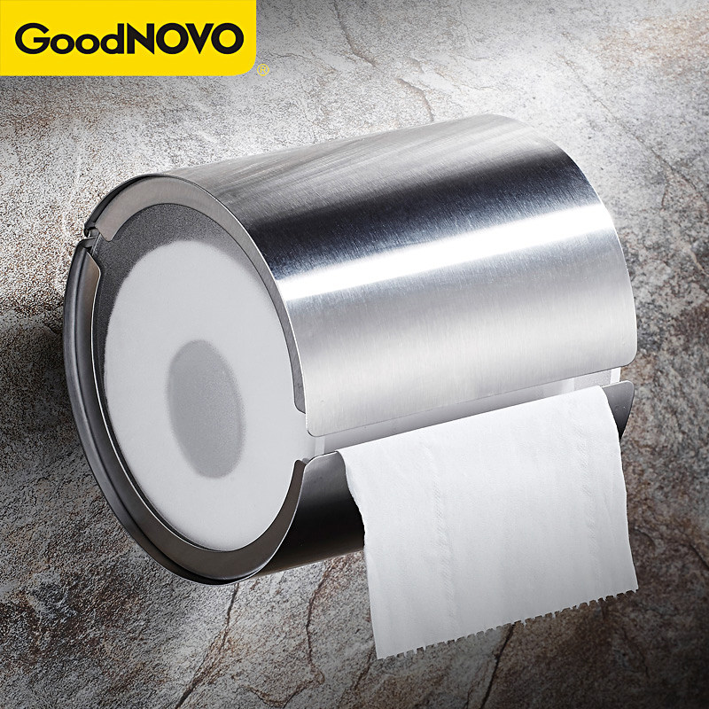Creative Tissue Box Toilet Paper Box 304 Stainless Steel Hotel Guesthouses Makeup Room Toilet Waterproof Round Rolls Toilet Paper Box