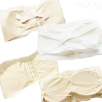 Miệng phẳng ống băng lụa bọc ngực quây mỏng corset đáy liền mạch ngực ren phương thức với miếng đệm ngực áo bra mặc với sơ mi trắng
