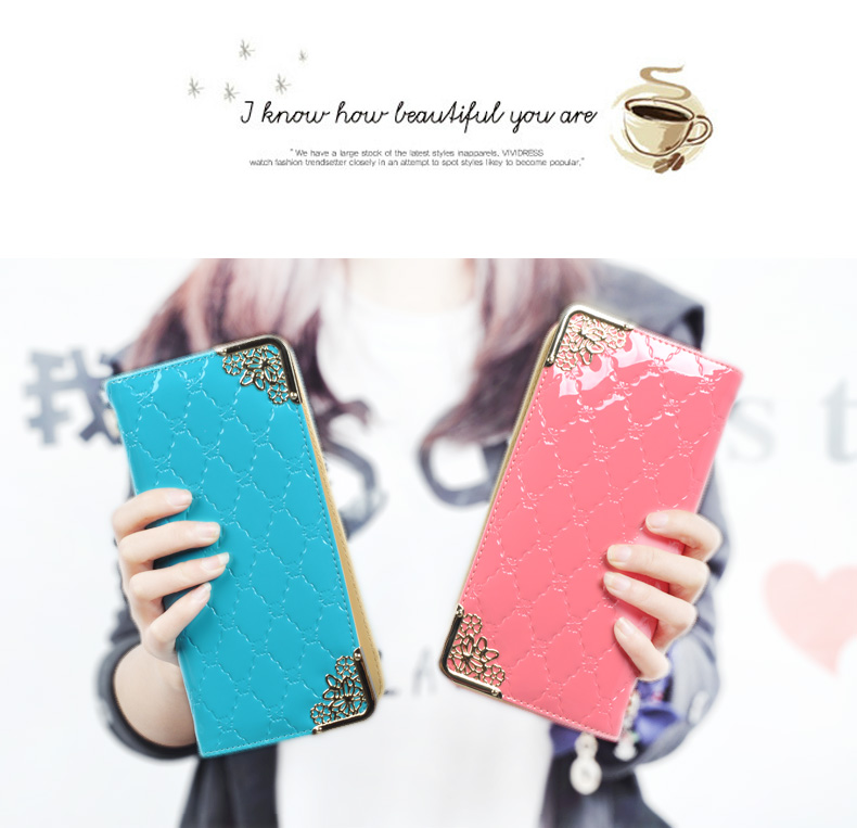 2018 ví mới nữ phần dài ladies wallet dễ thương dây kéo ly hợp túi nhỏ của phụ nữ túi xách thời trang thư mục ví bóp tiền