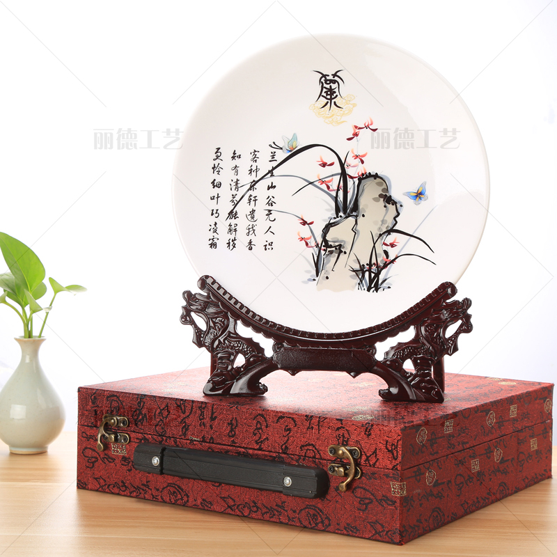 Ceramic Plate Creative custom pattern photo swing table hanging wall Decorative Swing Accessories Logo Biset Crafts Souvenir Dish