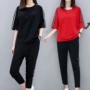 Trang phục mùa hè của học sinh nữ dịch chuyển quần áo hai mảnh buổi sáng chạy quần ngắn tay cắt quần nghỉ ngơi phù hợp với thể thao quần áo thể thao nam mùa đông