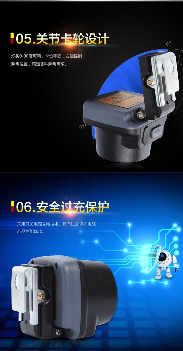 Đèn gắn trên đầu Đèn chói sạc pin lithium siêu sáng Đèn câu cá đêm dài đèn pin sạc điện
