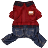 Одежда для щенков осенью и зимние женские женские зимние собаки и кошачьи бомеби медведь FA Dou щенки домашние животные красные четыре фута