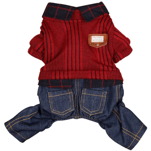 Одежда для щенков осенью и зимние женские женские зимние собаки и кошачьи бомеби медведь FA Dou щенки домашние животные красные четыре фута