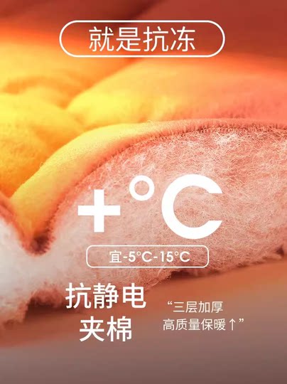 Catman pajamas for women autumn and winter three-layer quilted jacket coral velvet plus velvet thickened warm flannel home wear set