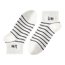 Catman black and white socks womens socks pure cotton spring and summer thin student sports deodorant cotton socks ins trendy Japanese womens socks