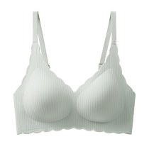 Catman Seamless Underwear Womens Small Breast Gathering Summer One-Piece Comfortable Anti-Sagging Wireless Fixed Cup Bra