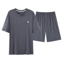 Catman mens pajamas summer thin 2024 new modal short-sleeved wearable mens home clothes set