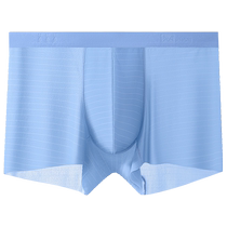 Catman Ice Silk Mens Underwear Mens Boxer Briefs Summer Thin Boys Sports Breathable Antibacterial Boxer Shorts