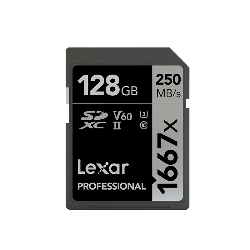 Lexar Lexar SD card 128G 1667X 250M S high-speed micro-SLR camera memory card UHS-II 4K V60 SDXC card 128