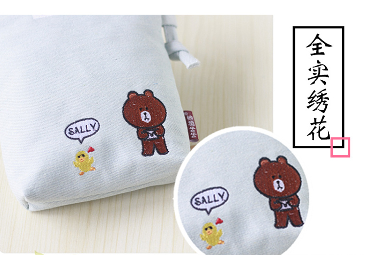 Túi đựng điện thoại di động 2018 mới túi đeo chéo dọc nữ mini bag vải sinh viên dễ thương túi nhỏ túi điện thoại di động tui xach