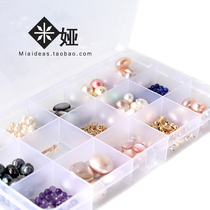 (Mia)DIY storage tools 15 grid transparent plastic box Jewelry box Accessories box Storage box finishing box