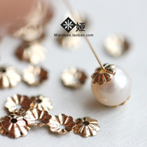 The United States imported 14K gold plum snowflake spacer pearl flower holder handmade DIY jewelry winding accessories