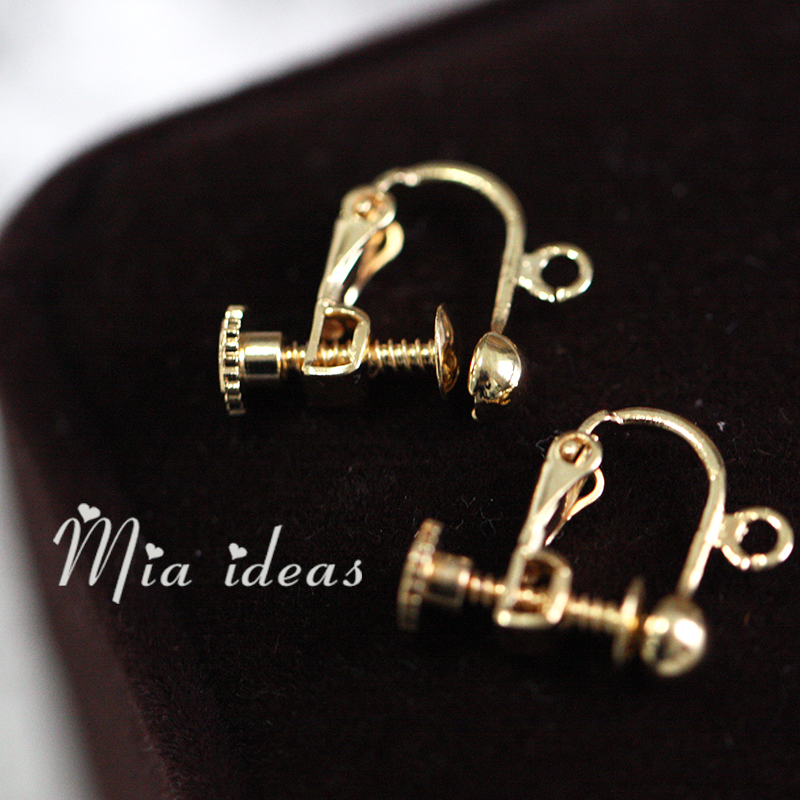 New Products Japan Hot Sell Copper Gilded Ear Clip Without Ear Clip Earrings DIY Handmade Ornament Accessories