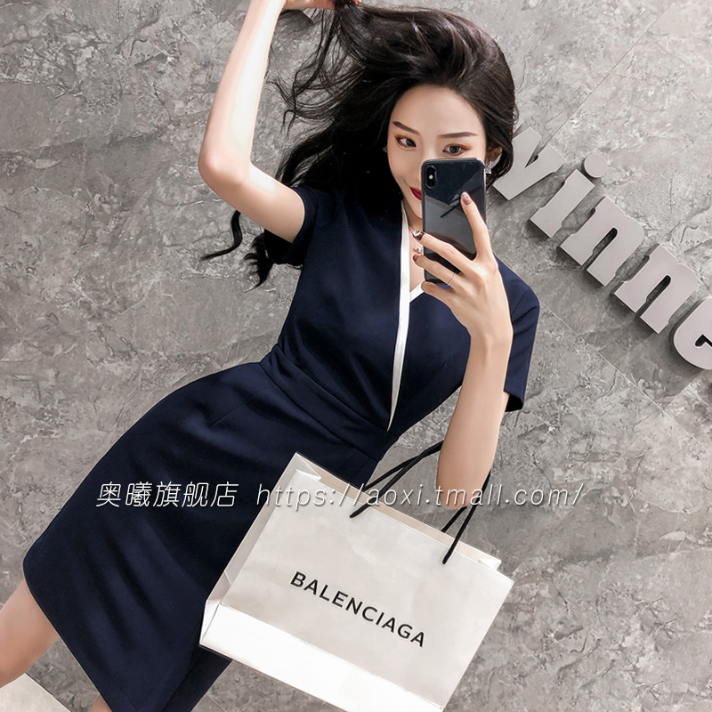 Spring Clothing 2022 Dress Women Summer Clothing Fashion New Temperament Foreign Pie Beauty Salon Professional Ocean Dress