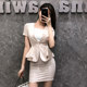 Beauty salon professional wear women's dress skirt spring and autumn professional suit long-sleeved suit ladies formal wear OL tooling overalls