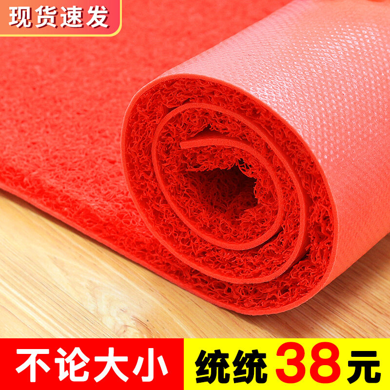 Entry door mats household entry door mats door step foot mats waterproof non-slip mat plastic wire ring can be cut carpet