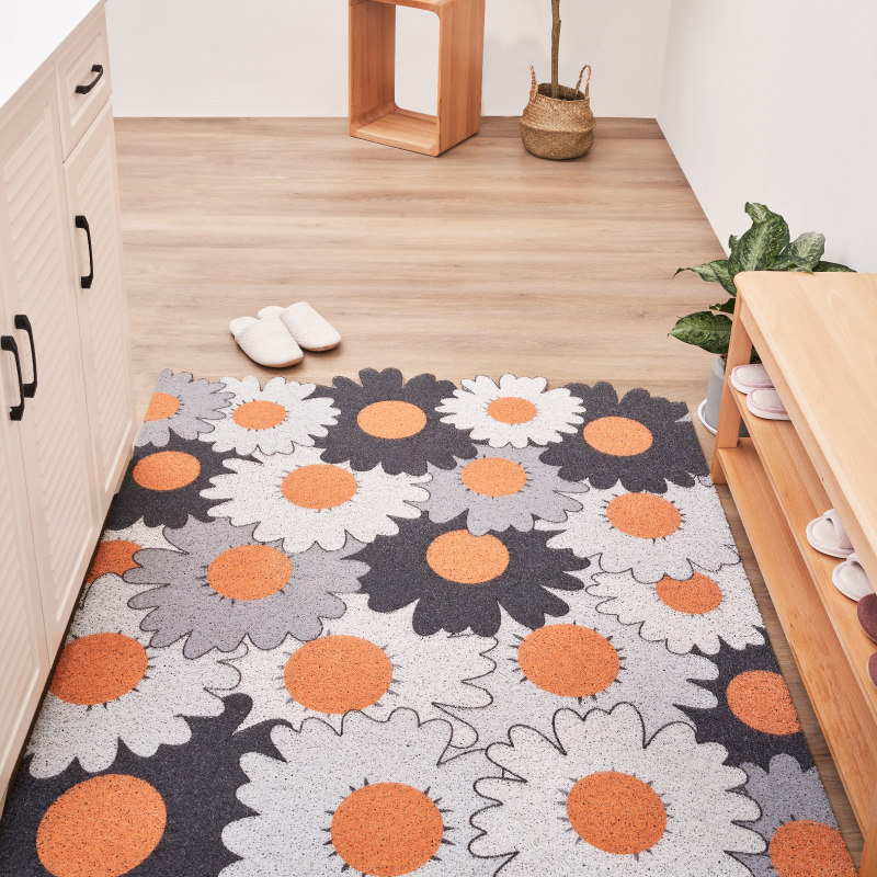 In-door mat Entrance Door Carpet cut mesh Red Hyun Guan Door Mat Home PVC Silk Ring Non-slip Doormat