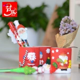 Рождественская подарочная ручка, держатель для ручек, комплект для пожилых людей, креативная шариковая ручка для школьников для детского сада, подарок на день рождения