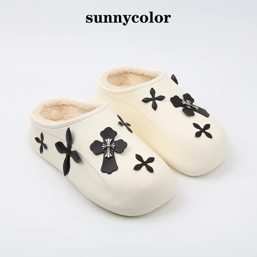 SUNNY COLOR Мужские зимние тапочки, обувь на платформе