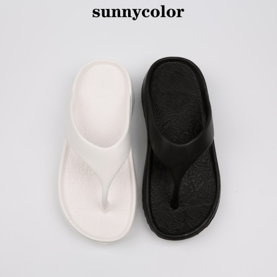SUNNY COLOR人字拖女夏季外穿舒适软底防滑时尚韩版厚底拖鞋女士