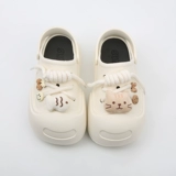 Sunnycolor милая кошка открывает туфли Xiaodong Hole, Xia xia baotou, педалиные тапочки, носят толстые основания сандалии