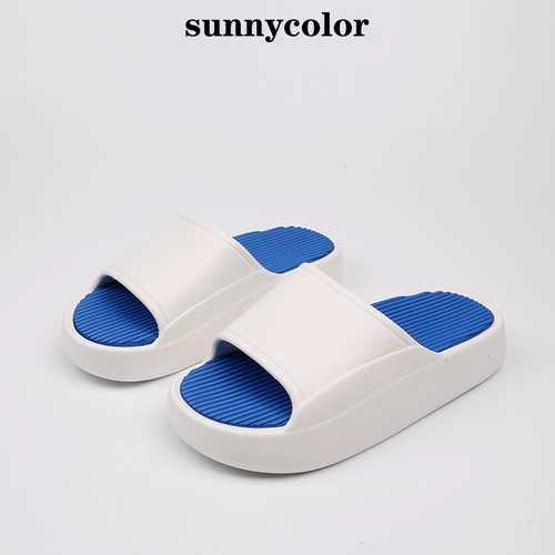SUNNY COLOR Tide, мужские летние тапочки, спортивные сандалии, нескользящие слайдеры на платформе для влюбленных