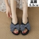TXE-093-99 Black Grid Bow High Heel 5,5 см