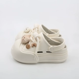 Sunnycolor милая кошка открывает туфли Xiaodong Hole, Xia xia baotou, педалиные тапочки, носят толстые основания сандалии