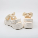 SUNNY COLOR Обувь с бантиком на платформе, слайдеры с низким вырезом, тапочки, мягкая подошва