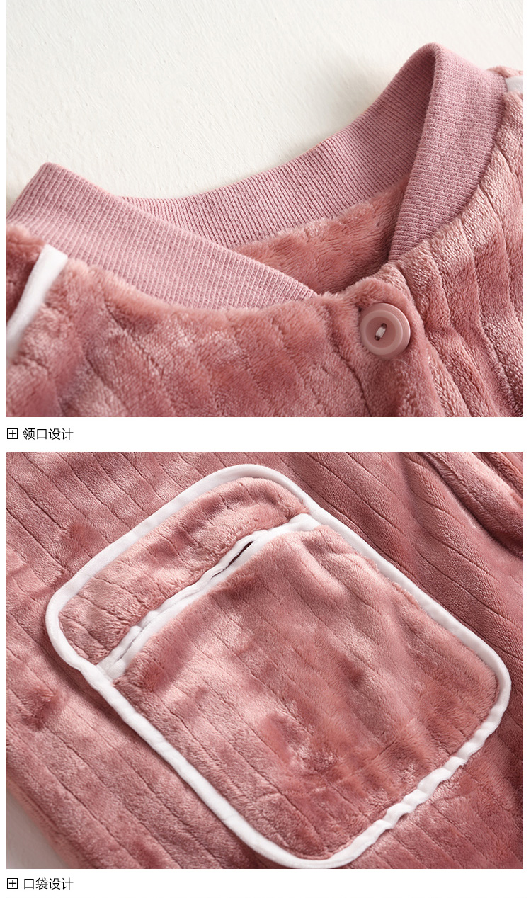 Có thể là mùa đông phụ nữ ấm áp flannel đồ ngủ Áo choàng lông cừu san hô Hàn Quốc có thể được mặc bên ngoài áo choàng tắm dịch vụ nhà váy ngủ nam mùa đông