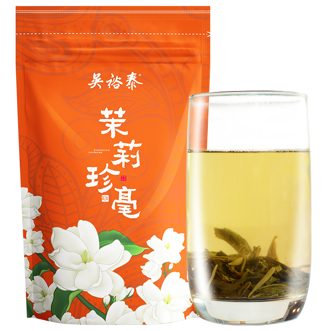 Wu Yutai China's time-honored brand tea Jasmine tea Jasmine Zhenhao bagged 50g bag non-heritage craft new tea
