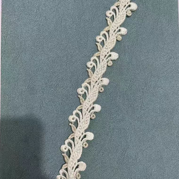 New Style Water-Soluble Lace Trim for Window Decorations, Delicate Lace Trim for Pillows, and Sheer Curtain Lace Trim