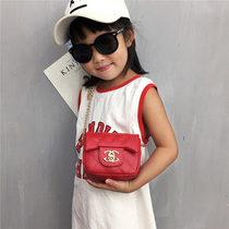 Childrens bag Han version Fashion girl bag Princess obliquely satchel South Korean baby Mini chain bag decorated with small balsamic bag