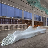 Jingquan Wood Art Slice Meichen Space Mall Rest and Site Hotel Lobby В ожидании общественного кресла для отдыха на открытом воздухе